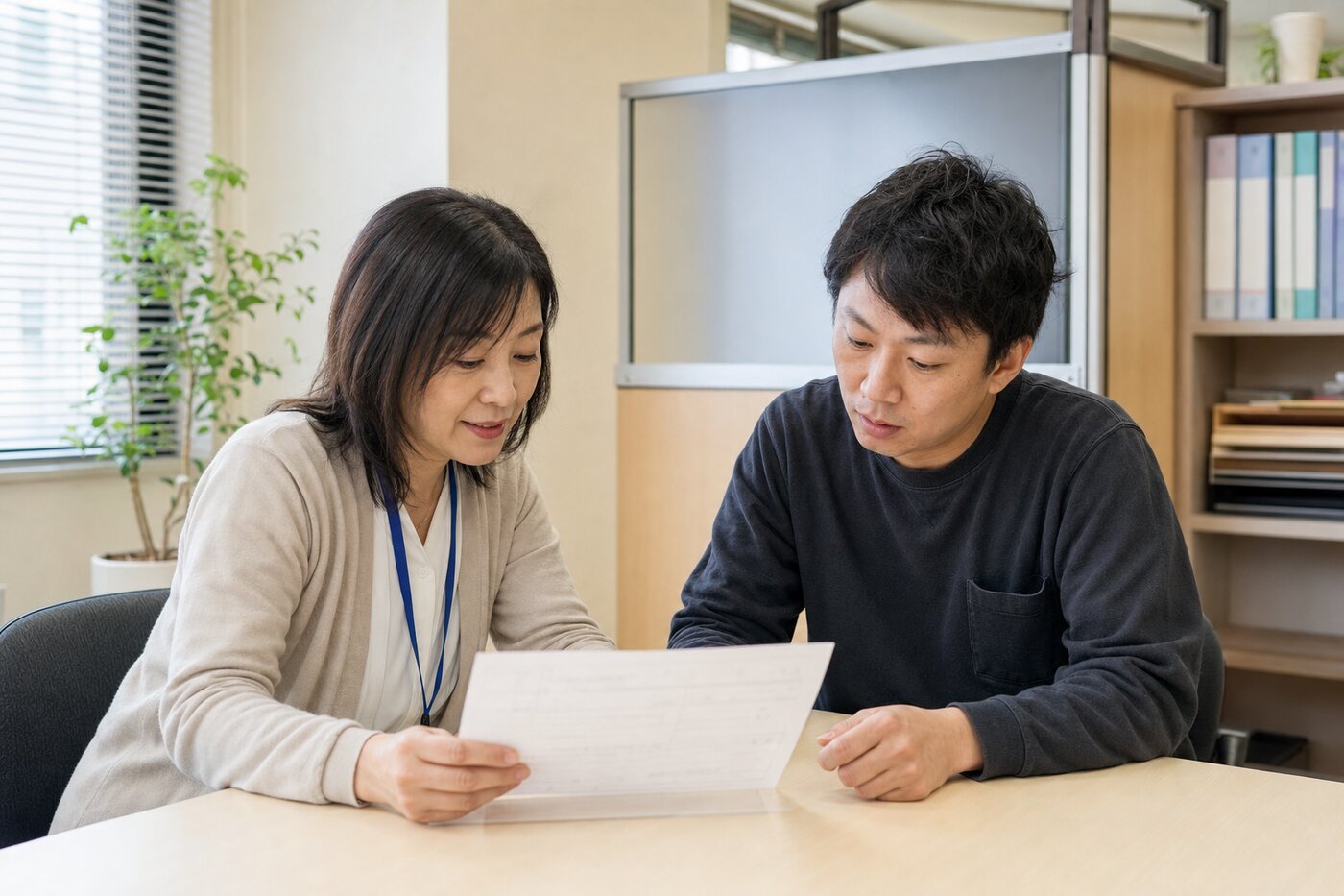 相談支援の面談風景(イメージ)